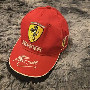 Vintage Ferrari Racing Hat Cap Strapback Red F1 Formula 1 Embroidered Signature